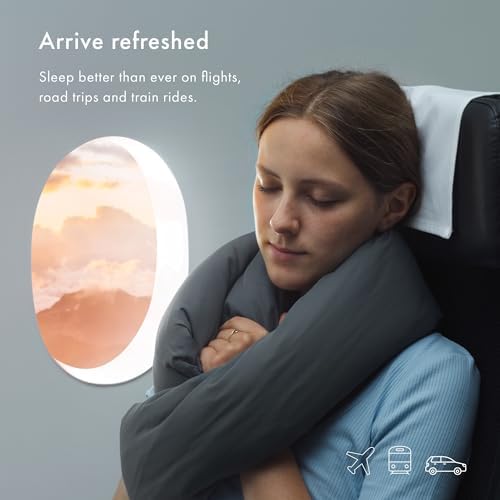 Huzi Infinity Pillow - Travel Neck Support Scarf - 360 Degree Comfort - Machine Washable