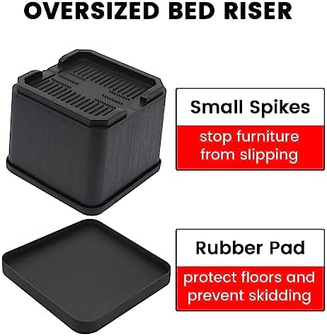 8-Piece 4-Inch Bed Risers