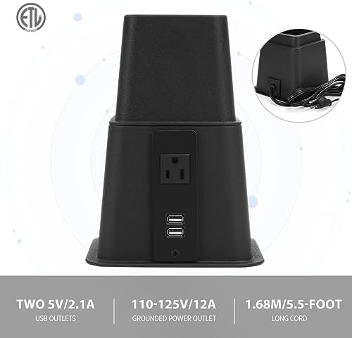 Adjustable Bed Risers with USB Charging Under-the-Bed Storage