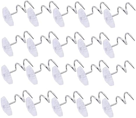 Cabilock 60PCS Transparent Twisted Skirt Fixing for Bed Skirts Upholstery