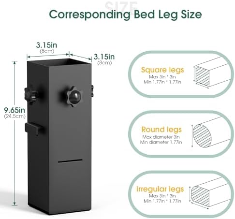 Durable 4-Pack Bed Riser with 10000 lbs Capacity