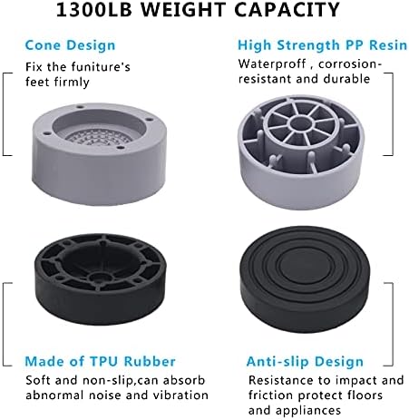 Premium Heavy Duty Bed Risers with Anti-Slip TPU Pads