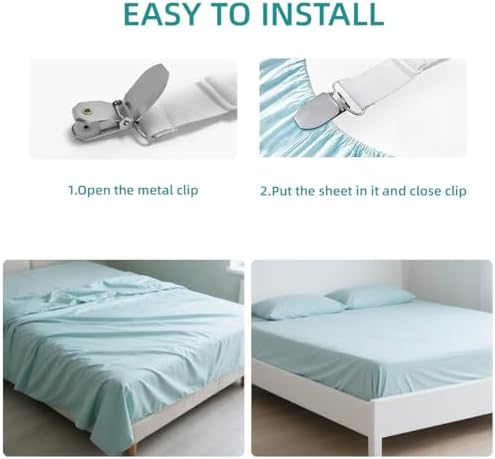 Adjustable Bed Sheet Retainer Straps for mattress stability