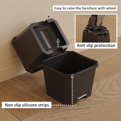 3 Inch Heavy Duty Bed Risers Set of 9 Black