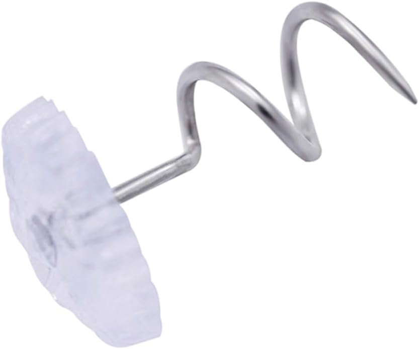 VOSAREA 100Pc Transparent Stainless Steel Upholstery Pins for Sofa Cushions Non-Marking Fixation Nails