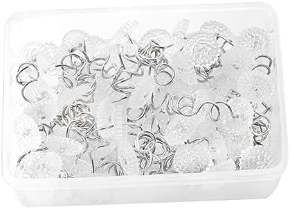 Happyyami 100Pcs Transparent Fixation Nails for Sofa Cushions