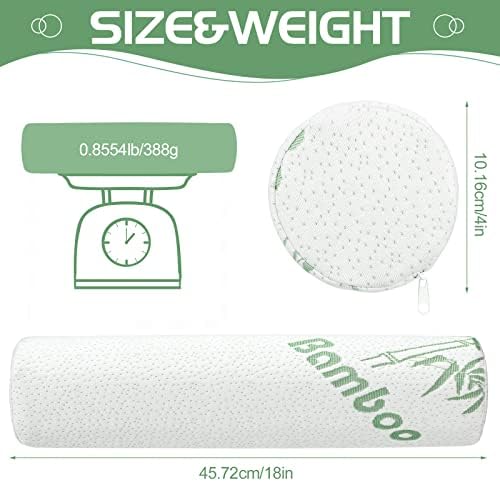 Bucherry Cervical Neck Roll Memory Foam Pillow - Supportive and Comfortable for Bed Travel and Yoga
