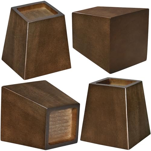 Elevate Style with Sopicoz Wooden Furniture Risers Brown Pyramid