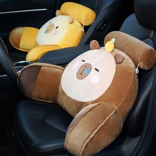 Cute Capybara Reading Pillow with Armrests