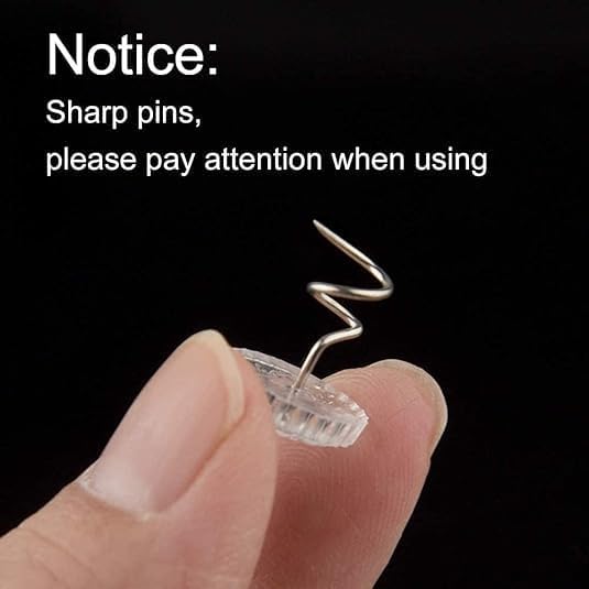 Secure Your Upholstery with Tustao 50-Piece Clear Twist Pins - Essential Tool for Bedskirts and Slipcovers