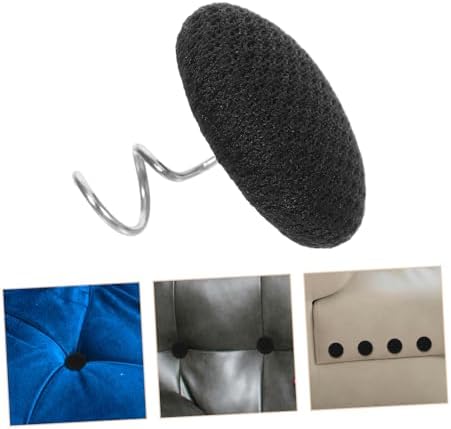 Mikinona 30-Piece Stainless Steel Bed Skirt Pins with Fabric Cover Durable Antislip Extensions for Slipcovers Furniture
