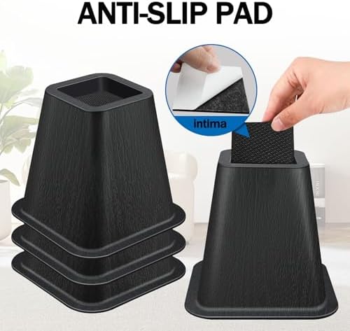 ANNKUT6-Inch Heavy Duty Bed Risers Best Bed couch elevate