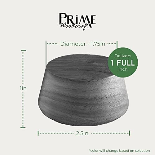 4-Pack Premium 1-Inch Walnut Bed Risers for Cleaning Comfort