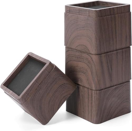 Exceptional 3-Inch Stackable Bed Risers Heavy Duty with Real-Woodprint Elevate Your Comfort