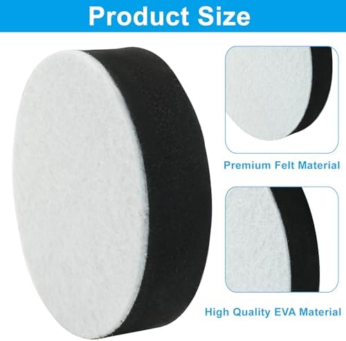 4 Set Round Furniture Bed Risers Adds 12 Height with Felt Pad