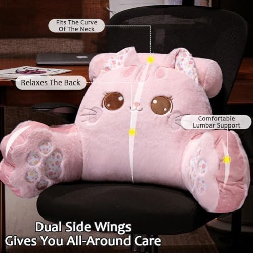 Chpbolly Cuddle Cat Reading Pillow for Adults