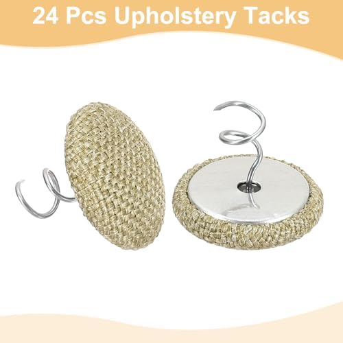 UxCcell 24Pcs Upholstery Tacks Twist Pins 20mm Light Brown
