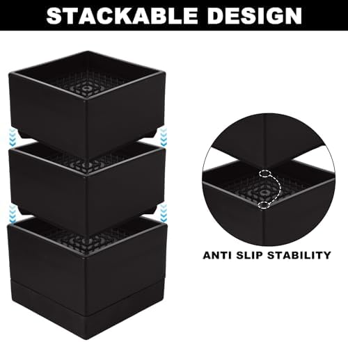 Stackable Bed Risers for Extra Storage and Comfort
