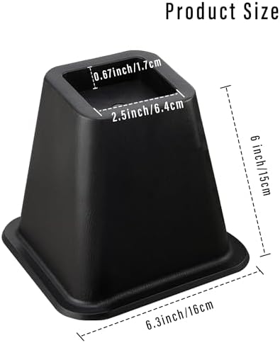 6-Inch Heavy-Duty Bed Risers