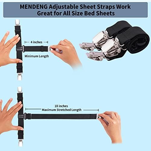 MENDENG Sheet Straps Suspenders 4P Set