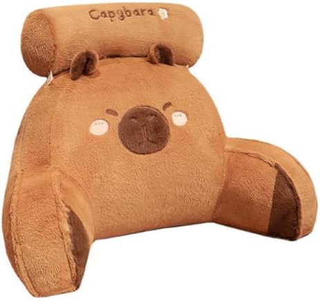 Cute Animal Reading Pillow with Armrests for Relaxation
