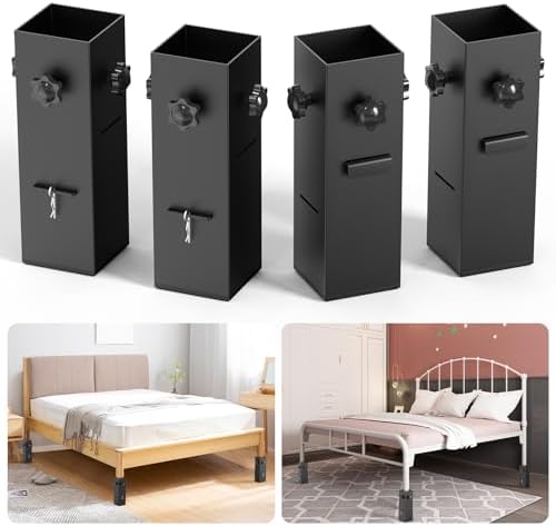 Durable 4-Pack Bed Riser with 10000 lbs Capacity