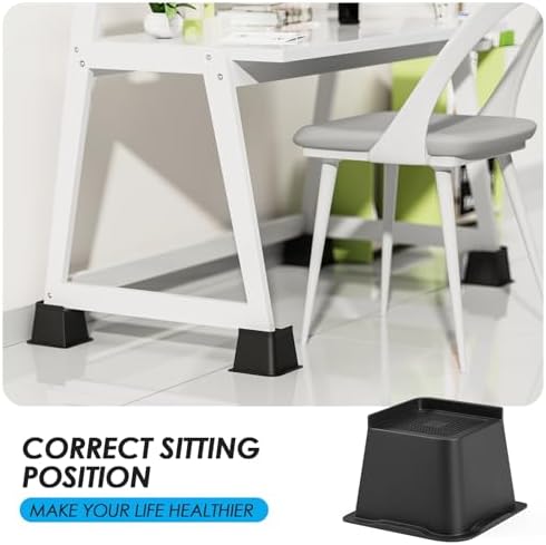 Premium 4-Inch PP Bed Risers - Heavy Duty and Slip-Resistant for Home and Office furniture