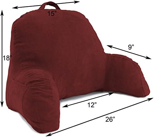 Perfect Back Support Microsuede Bed Rest Pillow