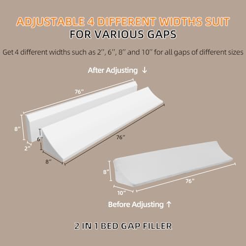 Adjustable Bed Gap Pillow for Headboard