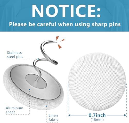 Flax Button Twist Pins for Bed Skirts Sofa Covers Upholstery Armchair Caddies Slipcovers - Rice White 12 Pack