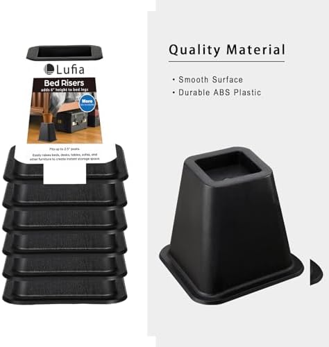 6-Inch Heavy-Duty Bed Risers