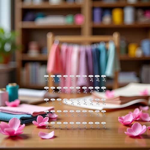 Secure Your Upholstery with Tustao 50-Piece Clear Twist Pins - Essential Tool for Bedskirts and Slipcovers
