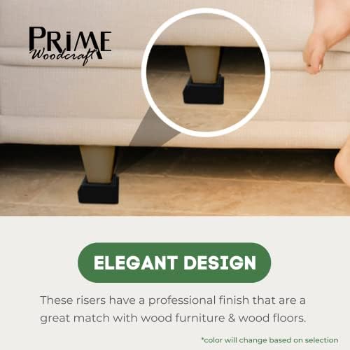 Premium Solid Walnut Wood Risers - 2-Inch Height 4 Riser Set