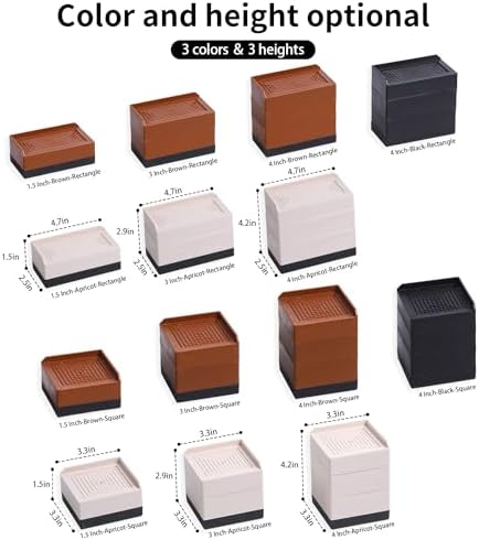 Adjustable Bed Risers 3000 lbs Load Capacity