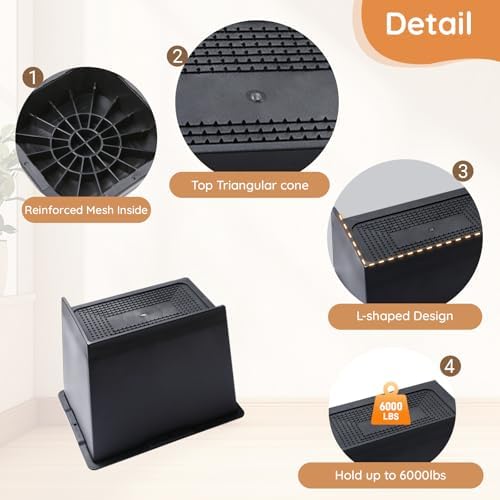 Sturdy Bed Risers for Extra Support