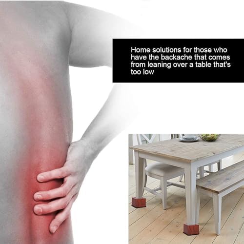 Set of 4 3-Inch Bed Risers Heavy Duty Stylish for Heavy Furniture