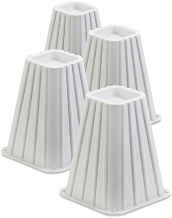 Stackable Bed Risers by Honey-Can-Do White 4-Pack
