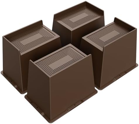 6 Inch Heavy Duty Bed Risers 4 PackDark Brown