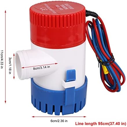 Mini Power Small Pump Automatic Boat Bilge Pump 1100GPH Submersible Bilge Sump with Float Switch