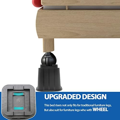 8-Inch Bed Riser with Elevation Adjuster for Sofa Bed and Desk