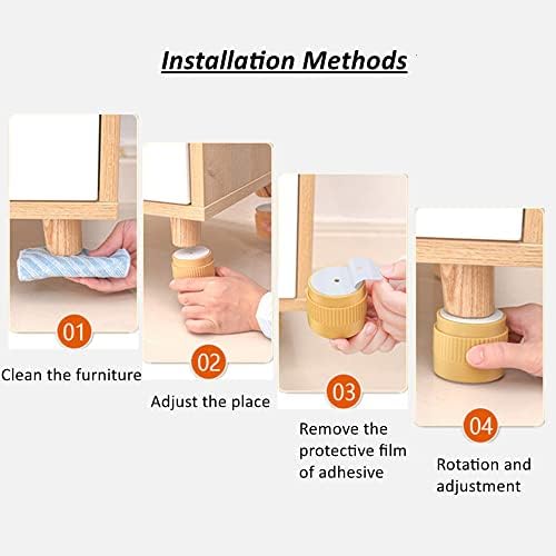 Adjustable Round Furniture Risers for Bed Sofa and more