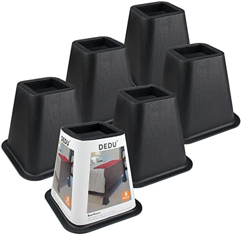 Sturdy 6-Inch Bed Risers for Heavy Duty Use