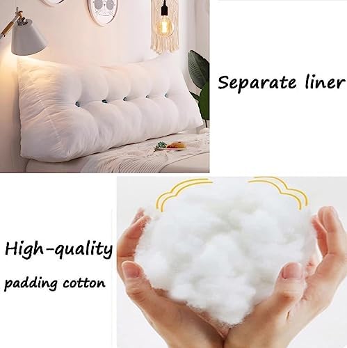 EORNOW Wedge Reading Pillow Headboard for Bed Rest Side Pocket Design Removable Cover