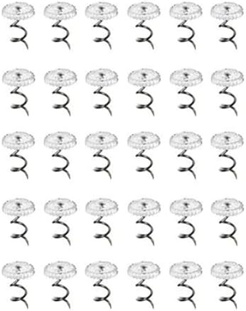 30-Piece Bed Skirt Pins Clear Heads Twist Pins for Upholstery Slipcovers and Bedskirts