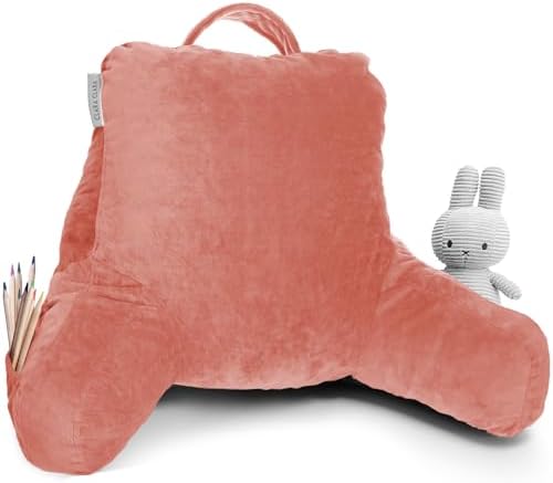 Clara Clark Reading Pillow for Kids Teens Misty Rose