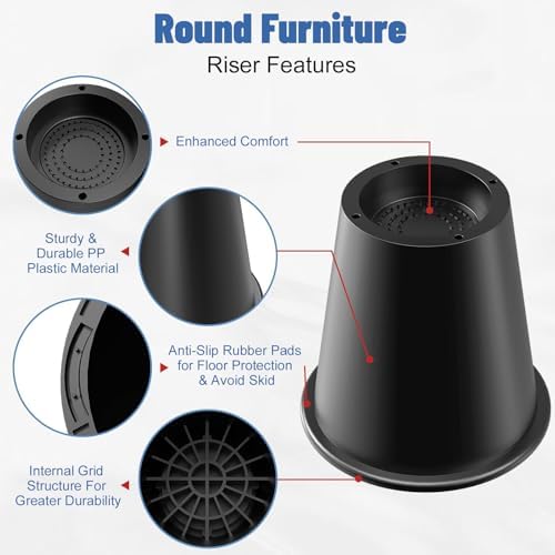 Atomic Bed Riser Set 4 x Heavy Duty 1500 lbs