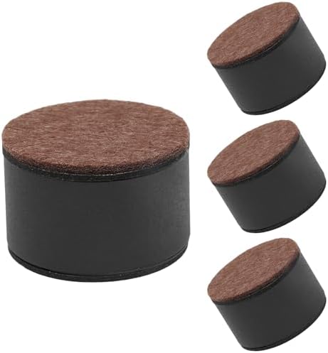 4-Piece Self-Adhesive Furniture Risers Black Heavy Duty Carbon Steel 15 Height