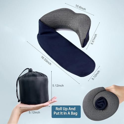 Travel Neck Pillow for Long Flights Gentle Support Ergonomic Design