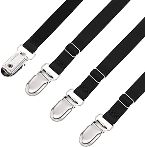 12-Piece Black Bed Sheet Clips Corner Fasteners for Home Use