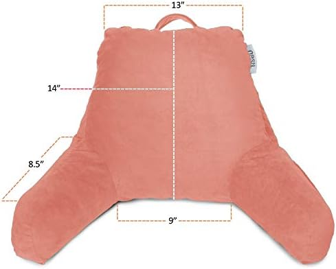 Clara Clark Reading Pillow for Kids Teens Misty Rose